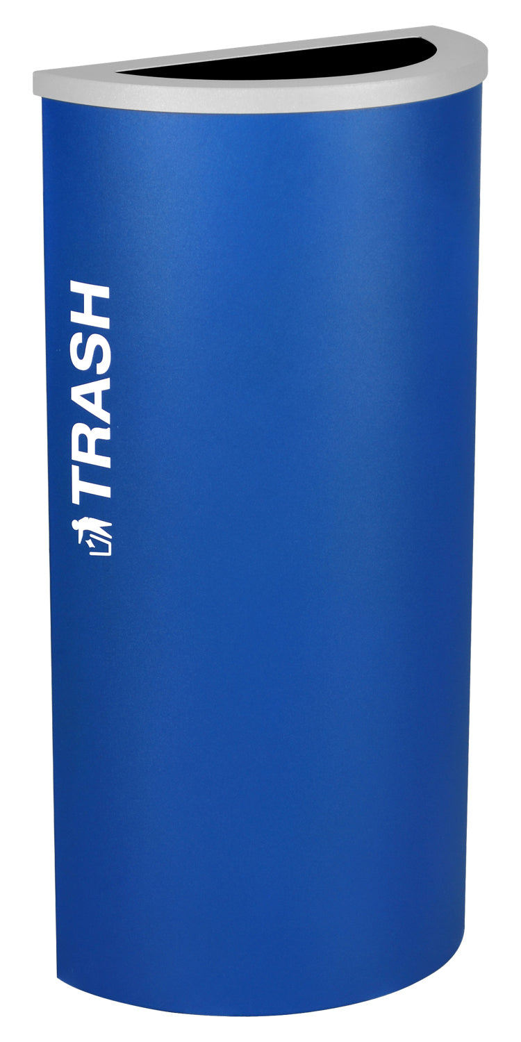 Classic Kaleidoscope 8-Gallon Half-Round Receptacle