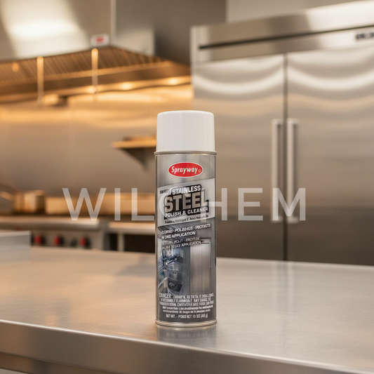 Sprayway SW-841 Stainless Steel Polish - Creative Kitchen Scene with Wilchem Watermark