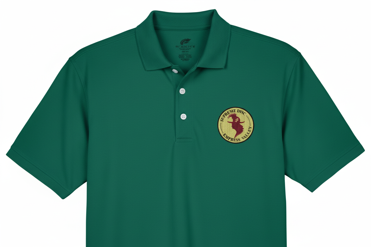 Yellow-Gold BG – Forest Green Polo Large