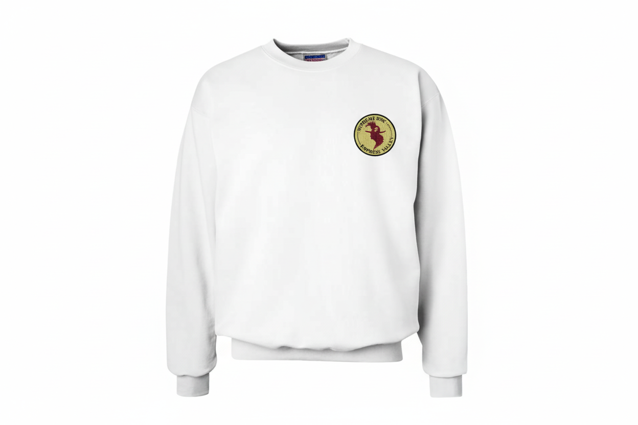 Yellow-Gold BG – White Sweatshirt