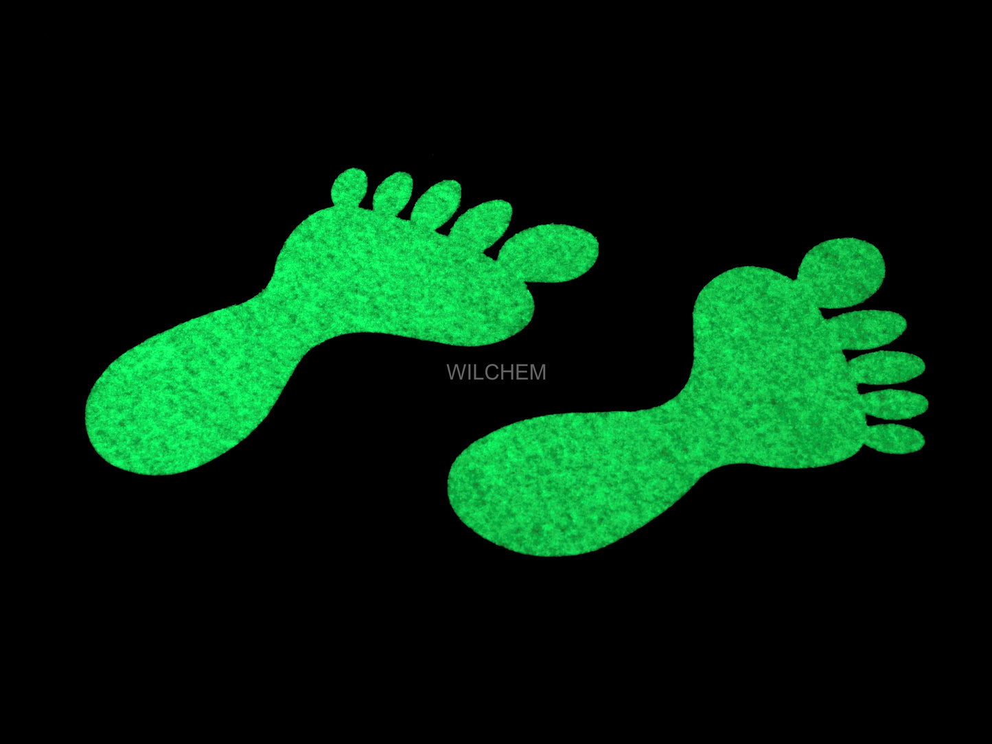Boot Shoe or Feet Print Glow In The Dark Self Adhesive