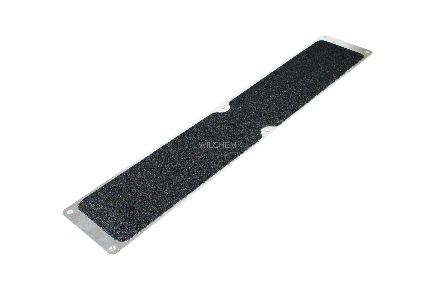 Heskins bolt Down Plate are excellent application for Wooden walkways, particularly near water. Non-slip plates can be applied in minutes. Shown with Safety Grip tape applied.