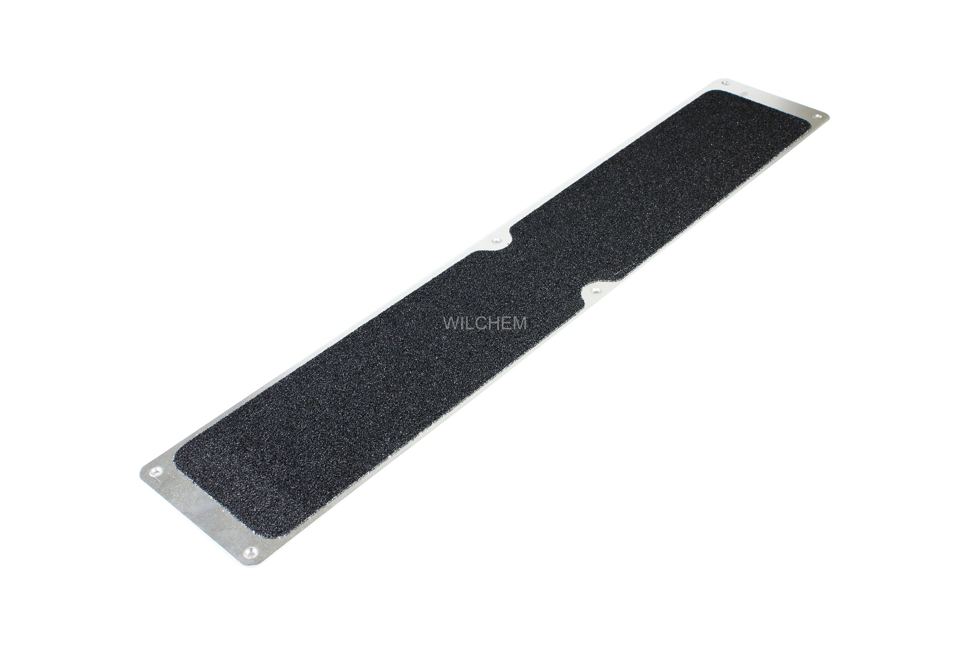 Heskins bolt Down Plate are excellent application for Wooden walkways, particularly near water. Non-slip plates can be applied in minutes. Shown with Safety Grip tape applied.